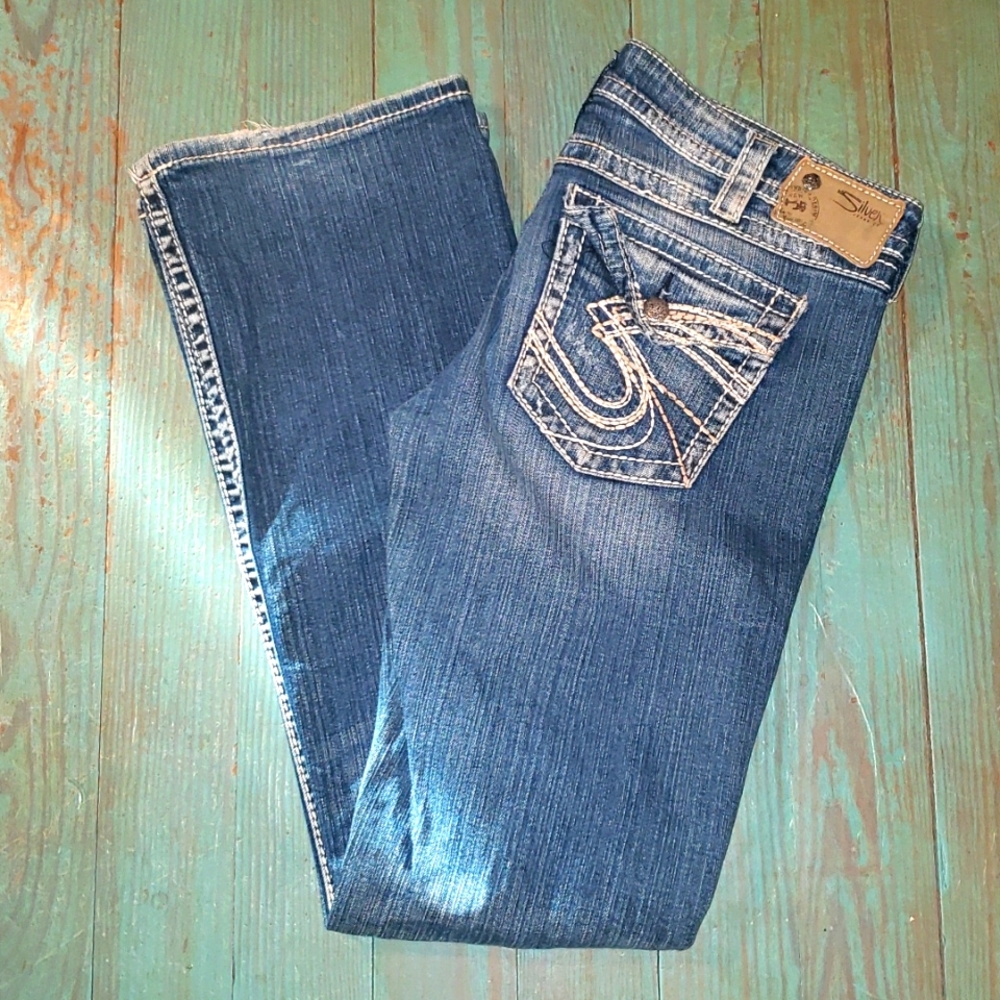 Silver Pioneer Bootcut Jeans Size 32x33